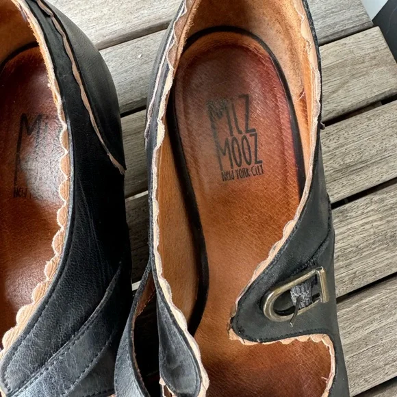 Miz Mooz Francine leather Mary Jane shoe in black size 9 - Picture 4 of 7